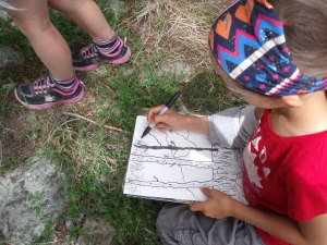 draw outside by observation,