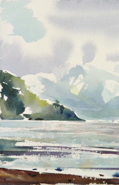 Sitting on the shore with a class of 20, everyone has all the materials they need, the weather is ideal and and now we paint ... nobody will forget this art adventure.