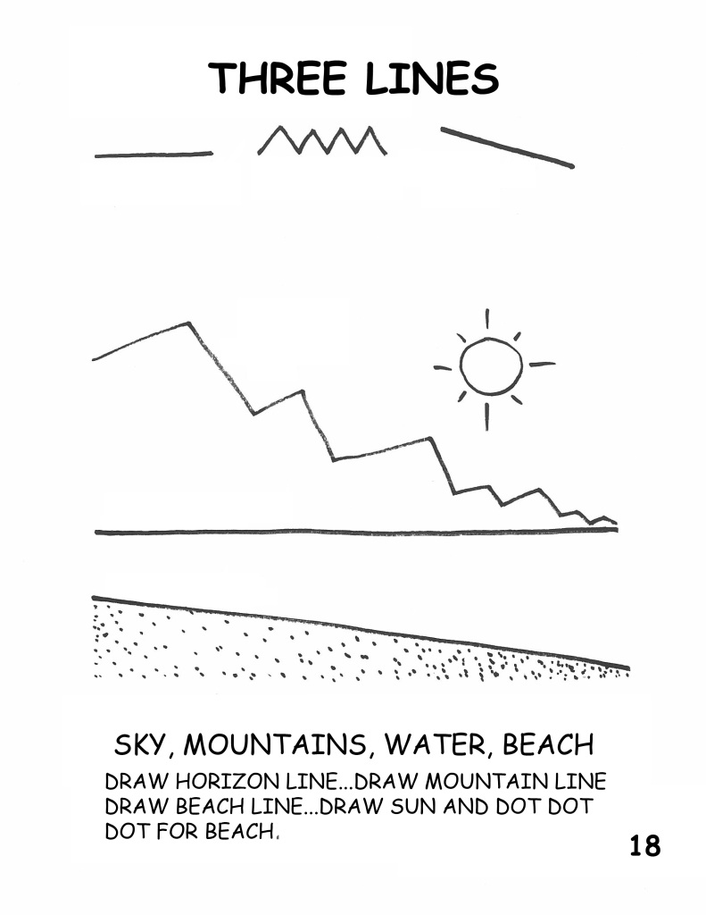 draw horizon line, art game