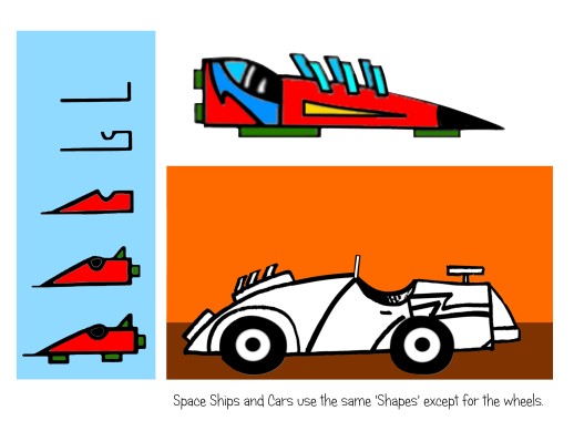 teach how to draw spaceships, draw cars