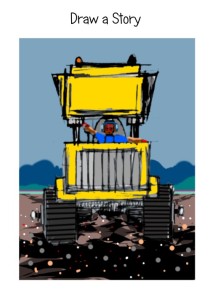 Draw a big digger truck ages 4 to 9